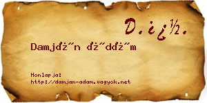 Damján Ádám névjegykártya