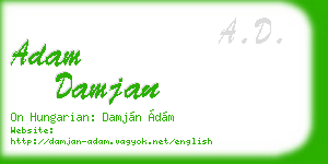 adam damjan business card
