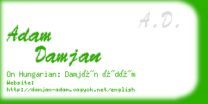 adam damjan business card